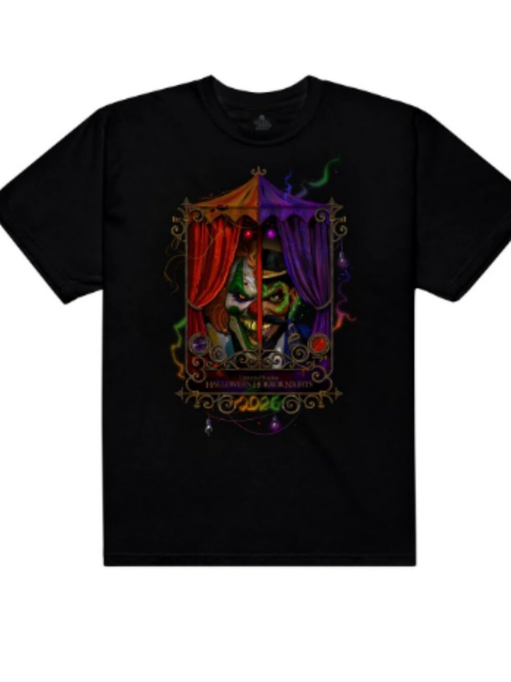 Halloween Horror Nights 2026 Jack the Clown and Dr. Oddfellow T-Shirt -Large